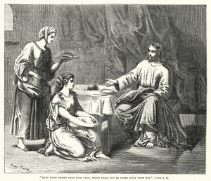 Mary hath chosen that good part, which shall not be taken away from her, Luke X, 42 (engraving) 作者 英语学校
