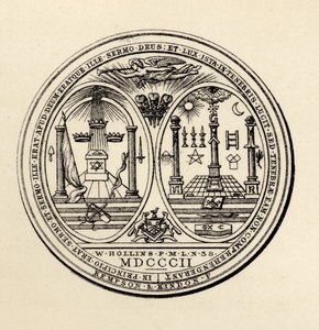 Masonic seal，1802，来自“共济会的历史，第三卷”，由托马斯·C·杰克出版，伦敦，1883年 作者 英语学校