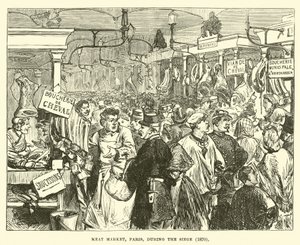 肉类市场，巴黎，在围困期间，1870年 作者 英语学校
