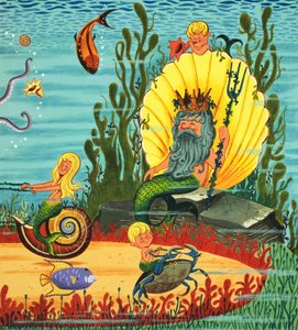 美人鱼民俗（纸上水粉画） 作者 英语学校