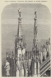Milan Cathedral, Pinnacles and Portion of Flying Buttress (engraving) 作者 英语学校