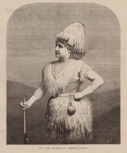 莉迪亚-汤普森小姐饰演 "鲁滨逊漂流记"（版画） 作者 英语学校