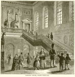 Montagu House，Grand Staircase 作者 English School