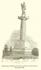 纪念碑，建于1825年格拉斯哥大墓地的诺克斯纪念碑 作者 英语学校