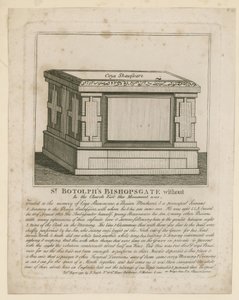 纪念碑在St Botolphs Bishopsgate墓地 作者 英语学校