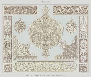 Moresque，各种清真寺的装饰品 作者 英语学校