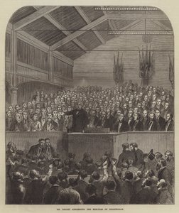 布莱特先生向伯明翰选民发表讲话（版画） 作者 英语学校