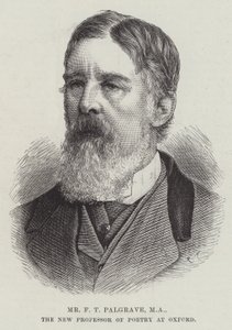 Mr F T Palgrave, MA, the New Professor of Poetry at Oxford (engraving) 作者 英语学校