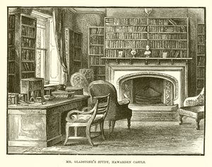Gladstones先生学习，Hawarden城堡 作者 英语学校