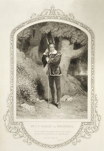 JP Harley先生作为Touchstone，第五幕第一幕，由William Shakespeare（1564-1616）拍摄，由乔治·霍利斯（1792-1842）从JP Mayall（1810-1901）的银版照相中镌刻 作者 英语学校