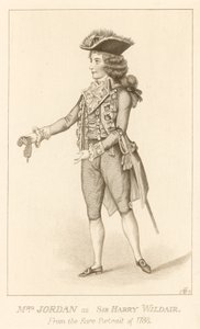乔丹夫人是哈里·怀尔代尔爵士，来自1788年罕见的肖像画 作者 英语学校