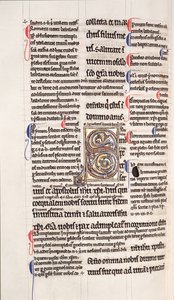 Ms.27, f.109v: Page from a glossed copy of the New Testament (vellum) 作者 英语学校