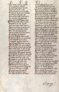 Ms326 f166v，John Gower的Confessio Amantis（牛皮纸笔墨水） 作者 英语学校