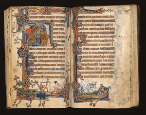 1-2005号女士，ff.182v-183r：大卫祈祷，从Macclesfield Psalter起初的历史，使用Sarum，East Anglia，c.1330 作者 英语学校