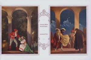 Peter Robinson 餐厅的壁画：Cavalleria Rusticana、Rigoletto（彩色石版画） 作者 英语学校
