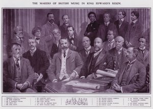 国王爱德华七世统治时期的音乐家和作曲家（平版）。 作者 英语学校