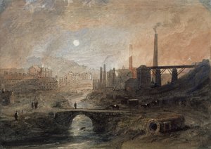 南蒂格洛炼铁厂，约 1829 年（纸面水彩画） 作者 英语学校