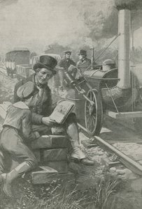 Nasmyth草绘了Stephensons引擎 作者 英语学校