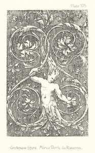 装饰中的自然：怪诞人物，Marco Dente da Ravenna（石版画） 作者 英语学校