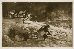 1914-19，高地人在白雪皑皑的战场上采用的自然保护色彩 作者 英语学校