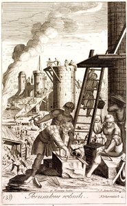 Nehemiah rebuilding the walls of Jerusalem (engraving) 作者 英语学校