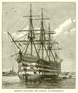 Nelsons Flag-Ship，胜利，在朴茨茅斯 作者 英语学校
