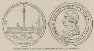 Nelsons奖章，在格林威治医院分发 作者 英语学校