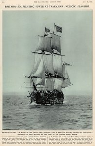 Nelsons Victory：1935年7月20日“伦敦新闻画报”皇家海军和军事评论编号，他在特拉法尔加战斗并死于100枪的模型 作者 英语学校