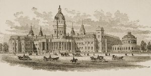 新旧市政厅，旧金山，来自&39;美国图片&39;，由The Religious Tract Society出版，1876年 作者 英语学校
