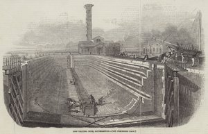 新 Graving Dock，南安普敦（雕刻） 作者 英语学校