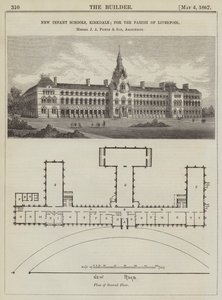 新的婴儿学校，Kirkdale；为利物浦教区，Messrs J A Picton and Son，建筑师（雕刻）。 作者 英语学校