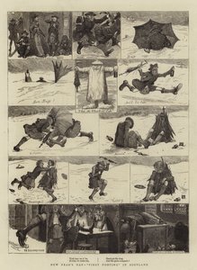 元旦，苏格兰的“第一次立足”（雕刻） 作者 英语学校