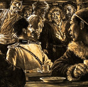 尼科尔凯-普热瓦尔斯基和戈壁滩（纸上水粉画 作者 英语学校