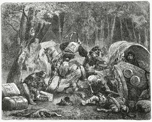 贵族掠夺旅行商人，1882年 作者 英语学校