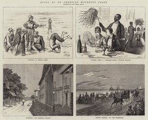 美国饮水处的笔记（版画） 作者 英语学校