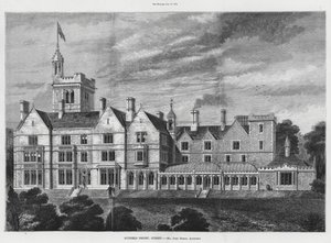 Nutfield 修道院，萨里（雕刻） 作者 英语学校