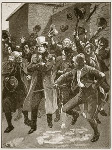 OConnell从监狱回家，插图来自Cassells Illustrated History of England（sepia photo） 作者 英语学校