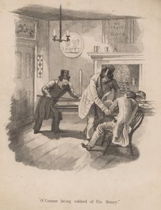 奥康纳的钱被抢走：帕特里克-奥康纳被谋杀时的场景（雕刻） 作者 英语学校