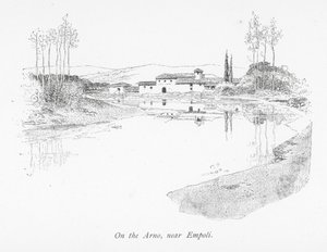 阿诺河畔，恩波利附近（石版画） 作者 英语学校
