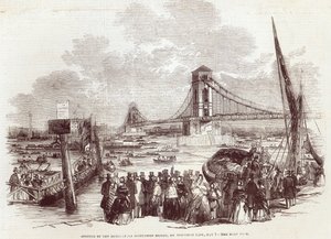 1845年5月3日，“插图伦敦新闻”开启了亨格福德悬索桥 作者 英语学校