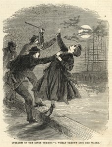 对泰晤士河的愤怒;一个女人扔进了水里 作者 英语学校