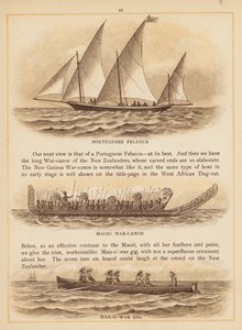 世界之舟》中的一页，19 世纪末（彩色石版印刷）。 作者 英语学校