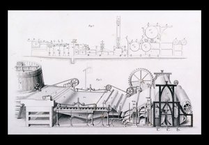 来自实用艺术与制造的Cyclopaedia的造纸机，由Charles Tomlinson编辑，1880年代 作者 英语学校