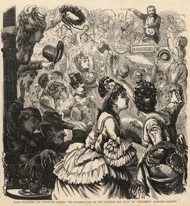 巴黎学生和grisettes在Closerie des Lilas唱着Marseillaise 作者 English School