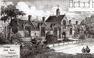 公园路，汉普斯特德，建筑新闻，1880年9月3日 作者 英语学校