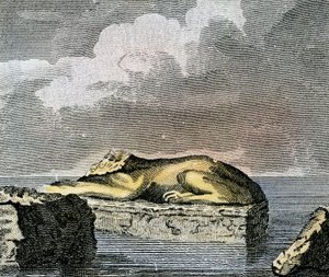 在卡诺普斯古城遗址中发现的埃及狮身人面像的一部分 作者 英语学校