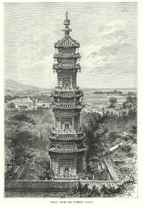 北京，从颐和园（雕刻） 作者 英语学校