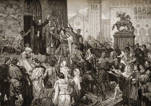 隐士彼得（1050-1115）在1095年第一次十字军东征时宣讲 作者 英语学校