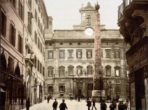 罗马Piazza di Monte Citorio（手工彩色照片） 作者 英语学校
