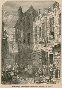 伦敦风景如画的草图 -  The Rookery，St Giless 作者 英语学校